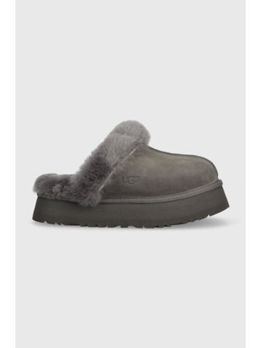 Велурени чехли UGG Disquette в сиво 1122550