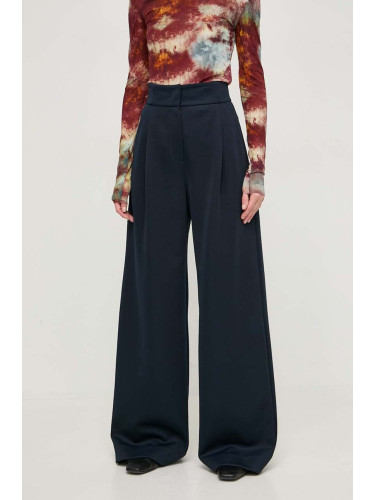Панталон MAX&Co. в тъмносиньо с широка каройка, висока талия 2416781011200