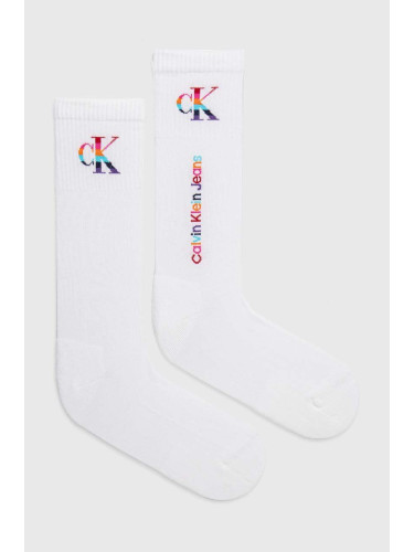 Чорапи Calvin Klein Jeans (2 чифта) в бяло 70122667