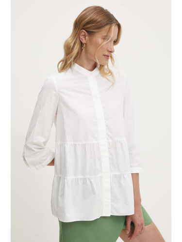 Памучна риза Answear Lab дамска в бяло със стандартна кройка