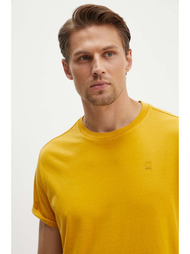 Памучна тениска G-Star Raw x Sofi Tukker в жълто с изчистен дизайн