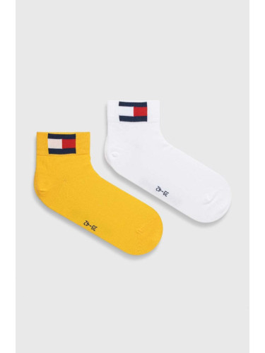 Чорапи Tommy Jeans (2 броя) в жълто 701228223