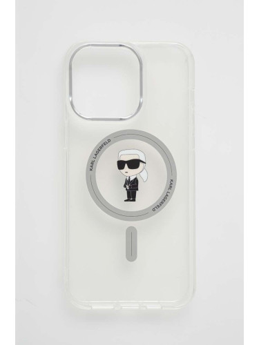 Кейс за телефон Karl Lagerfeld iPhone 15 Pro Max 6.7 в прозрачен цвят