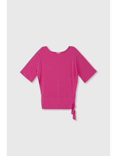 Плажна рокля MICHAEL Michael Kors SIDE TIE COVER UP в розово MM7M749