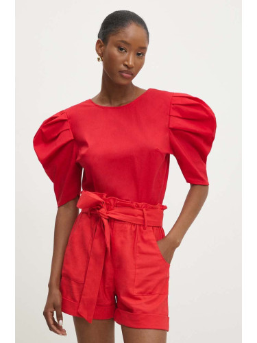Блуза Answear Lab в червено с изчистен дизайн