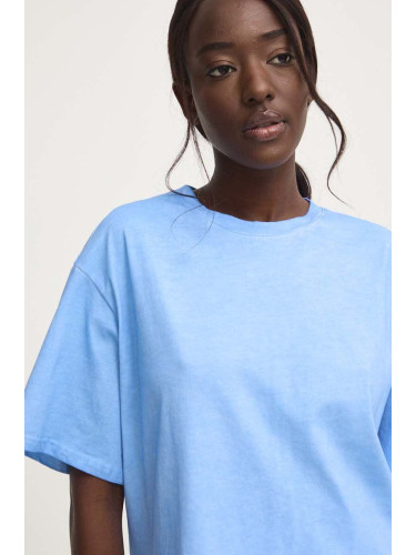 Памучна тениска Answear Lab в синьо