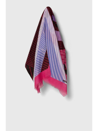 Тънък шал Missoni в лилаво с десен SL80MMD9454