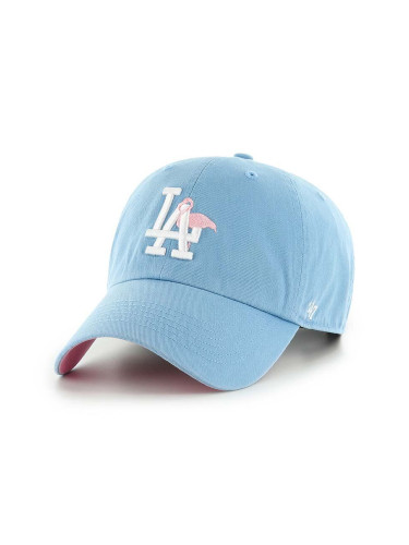 Шапка с козирка 47 brand MLB Los Angeles Dodgers в синьо с апликация B-ICACL12GWS-CO