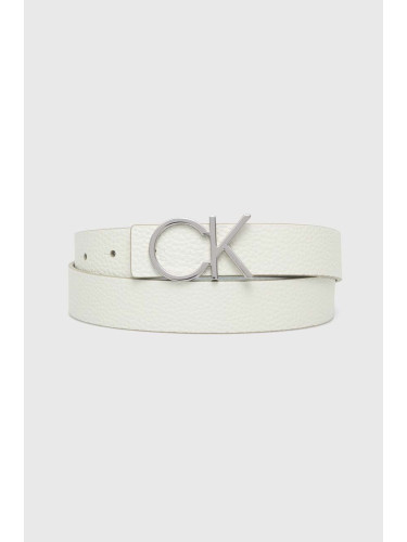 Кожен колан с две лица Calvin Klein дамски в зелено K60K611904