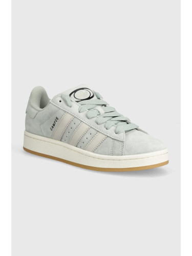 Маратонки от набук adidas Originals Campus 00s в сребристо ID8269