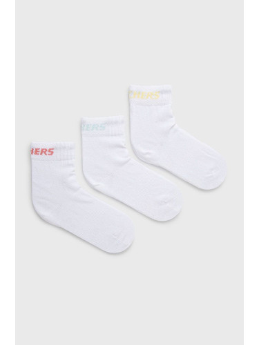 Детски чорапи Skechers (3 броя) в бяло