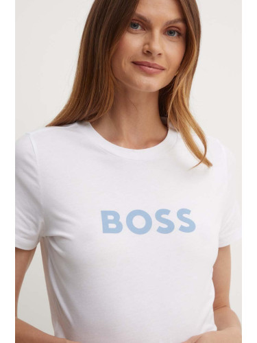 Памучна тениска Boss Orange BOSS ORANGE в бяло