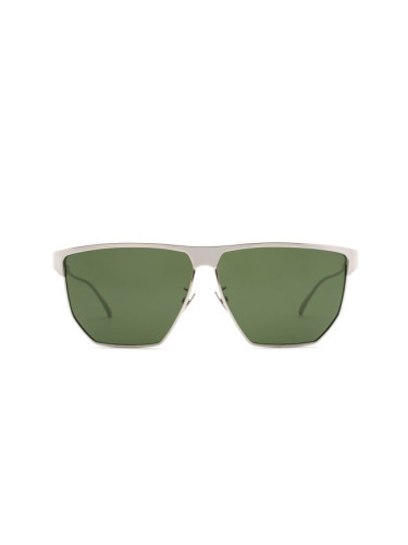 Bottega Veneta Bv1069S 002 62 - правоъгълна слънчеви очила, unisex, сребърни