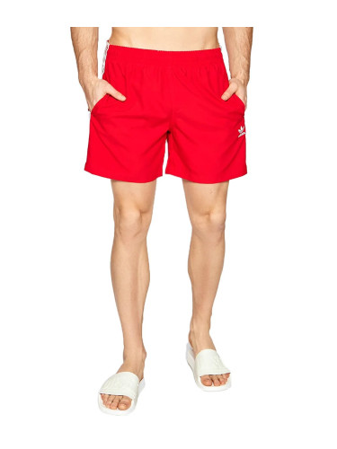 ADIDAS Adicolor Classics 3-Stripes Swim Shorts Red