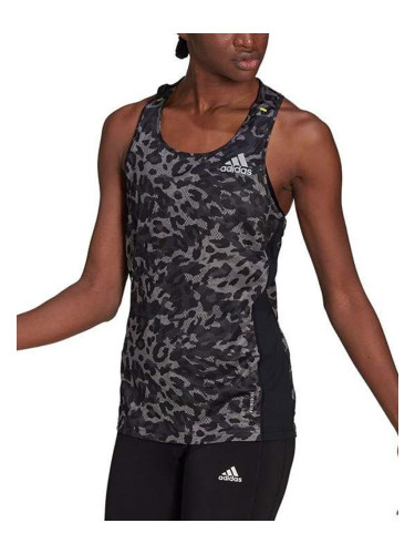 ADIDAS Fast Graphic Running Tank Top Grey/Black