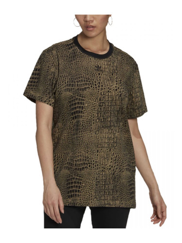 ADIDAS Originals Loose Fit Snakeskin Tee Black/Beige