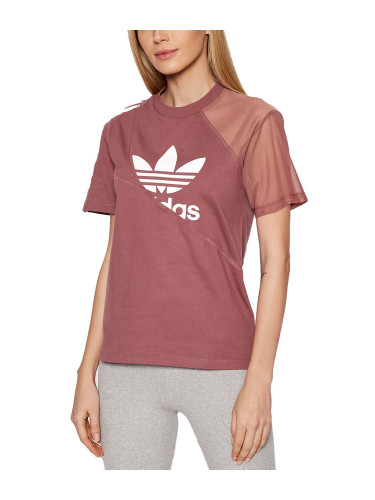 ADIDAS Originals Adicolor Split Trefoil Tee Dark Burgundy