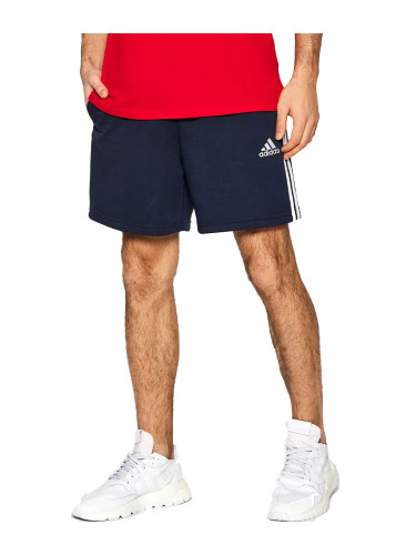 ADIDAS Essentials French Terry 3-Stripes Shorts Blue