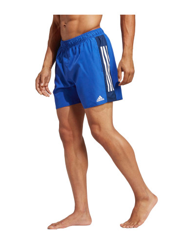 ADIDAS Short Length Colorblock 3-Stripes Swim Shorts Blue