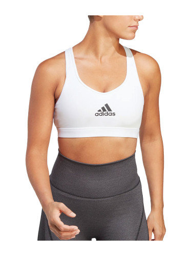 ADIDAS PowerReact Training Medium Support Bra White