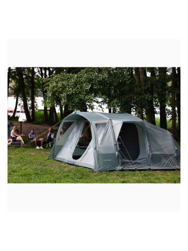 Надуваема палатка за къмпинг за 6 души KADVA AIRcamp 6.24 зелена