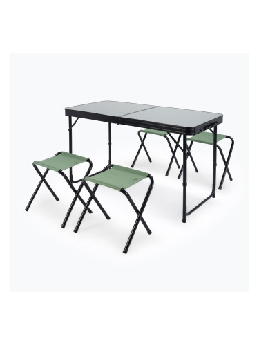 Комплект туристическа маса и столове KADVA CAMPtable сив