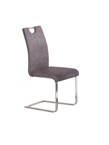 Трапезен стол Мебели Богдан модел BM 281 сив, размер: 44/56/98 см