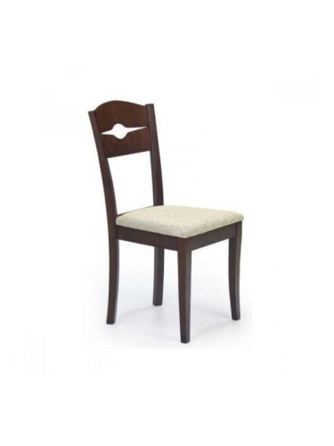 Трапезен стол Мебели Богдан модел 47-BM Manfred канела, размери: 42/55/90 см, материал: масив бук / дамаска