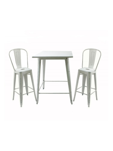 Бар маса Linda-E20, антично бяло