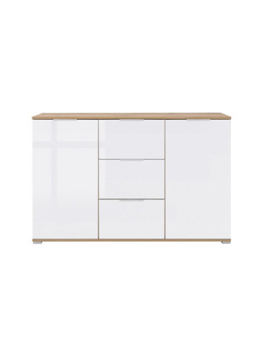 Скрин Zele KOM2D3S-E20, дъб вотан/бял лак