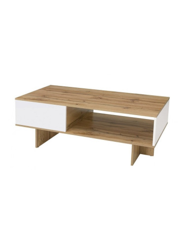 Холна маса Zele LAW/120-E20, дъб вотан/бял лак