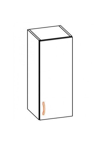 Горен шкаф Alina 30BR-E20, десен/елша