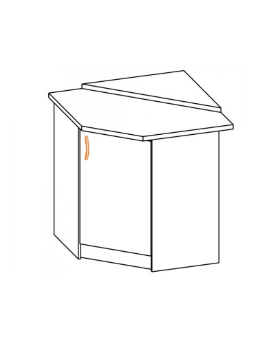 Долен ъглов шкаф Alina 90Н-E20, елша