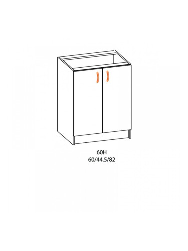 Долен шкаф Alina 60Н-E20, с две врати/елша