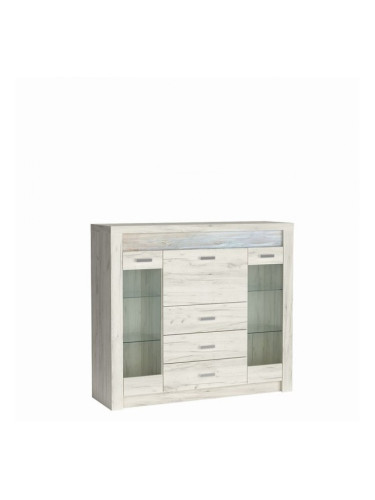 Витрина ниска Indianapolis I-8, бял крафт