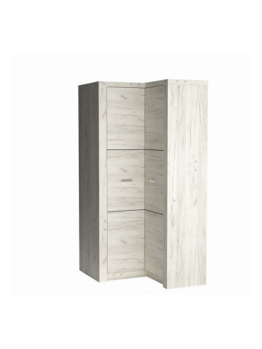 Ъглов гардероб Indianapolis I-14, бял крафт