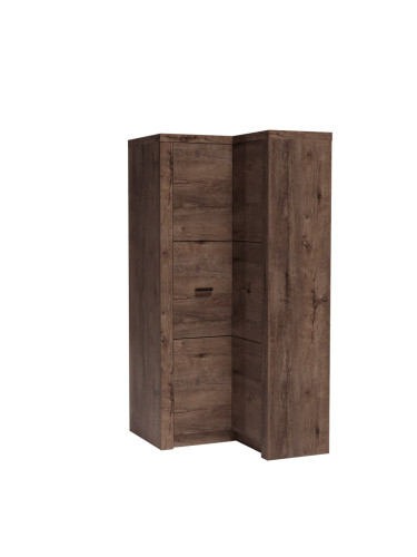 Ъглов гардероб Indianapolis I-14, тъмна пепел