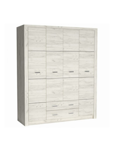 Гардероб Indianapolis I-18, бял крафт