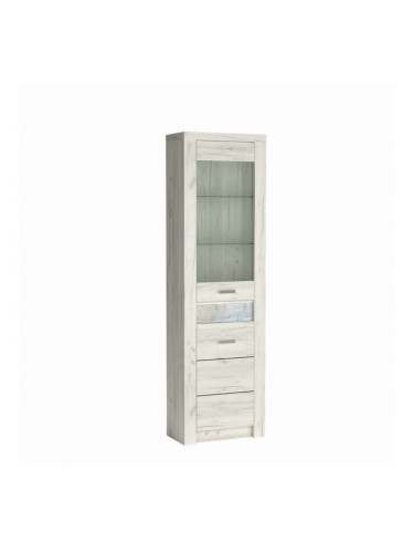 Витрина висока Indianapolis I-23, бял крафт