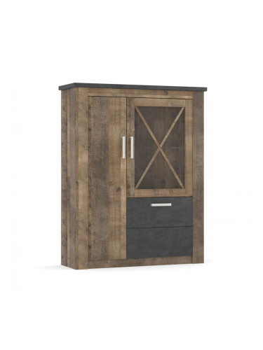 Шкаф Мебели Богдан Georgia 2D-1V-E20, колониален дъб и матера