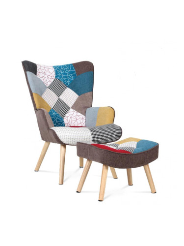 Фотьойл Мебели Богдан модел Frank-Е20, с табуретка, Пачуърк