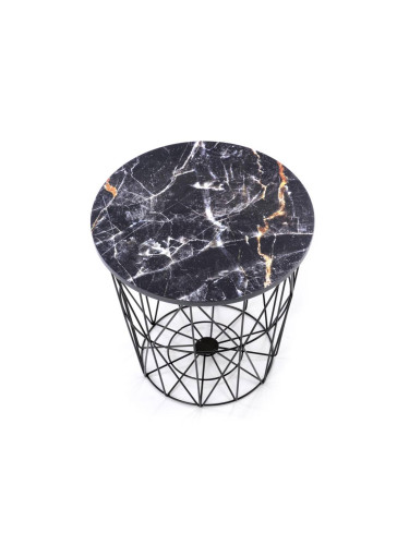 Холна маса Мебели Богдан Harisa-B-E20, Черен мрамор и черно