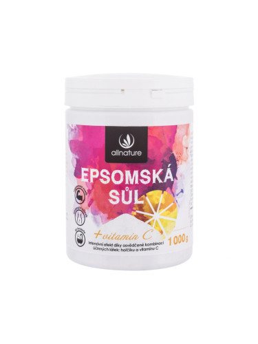 Allnature Epsom Salt Vitamin C Соли за вана 1000 g