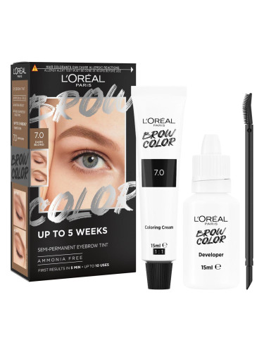 L'Oréal Paris Brow Color Semi-Permanent Eyebrow Tint Боя за вежди за жени 1 бр Нюанс 7.0 Dark Blond