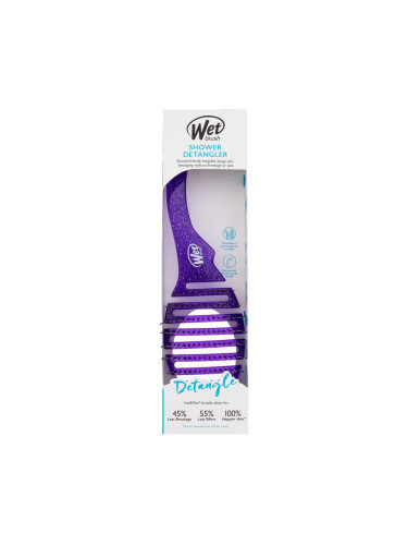 Wet Brush Shower Detangler Четка за коса за жени 1 бр Нюанс Purple Glitter