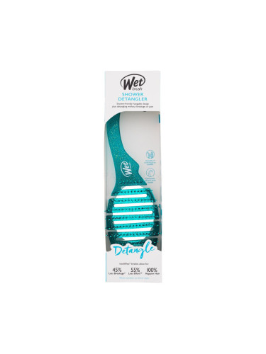 Wet Brush Shower Detangler Четка за коса за жени 1 бр Нюанс Teal Glitter