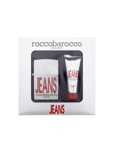 Roccobarocco Jeans Подаръчен комплект EDT 75 ml + балсам за след бръснене 100 ml