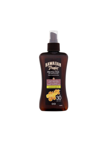 Hawaiian Tropic Protective Dry Spray Oil SPF30 Слънцезащитна козметика за тяло 200 ml