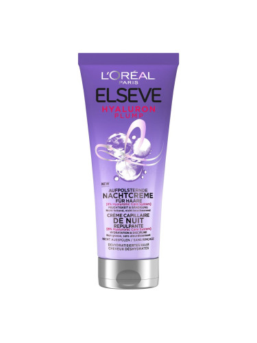 L'Oréal Paris Elseve Hyaluron Plump Night Cream Маска за коса за жени 200 ml