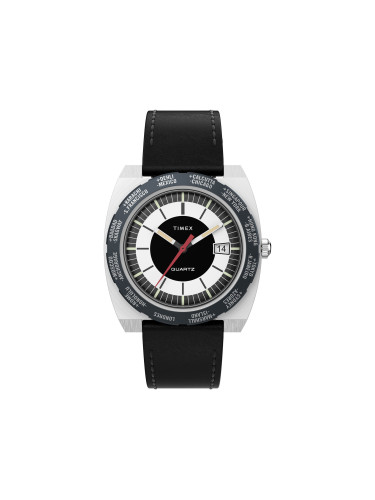 Часовник Timex World Time 1972 Reissue TW2V69500 Черен